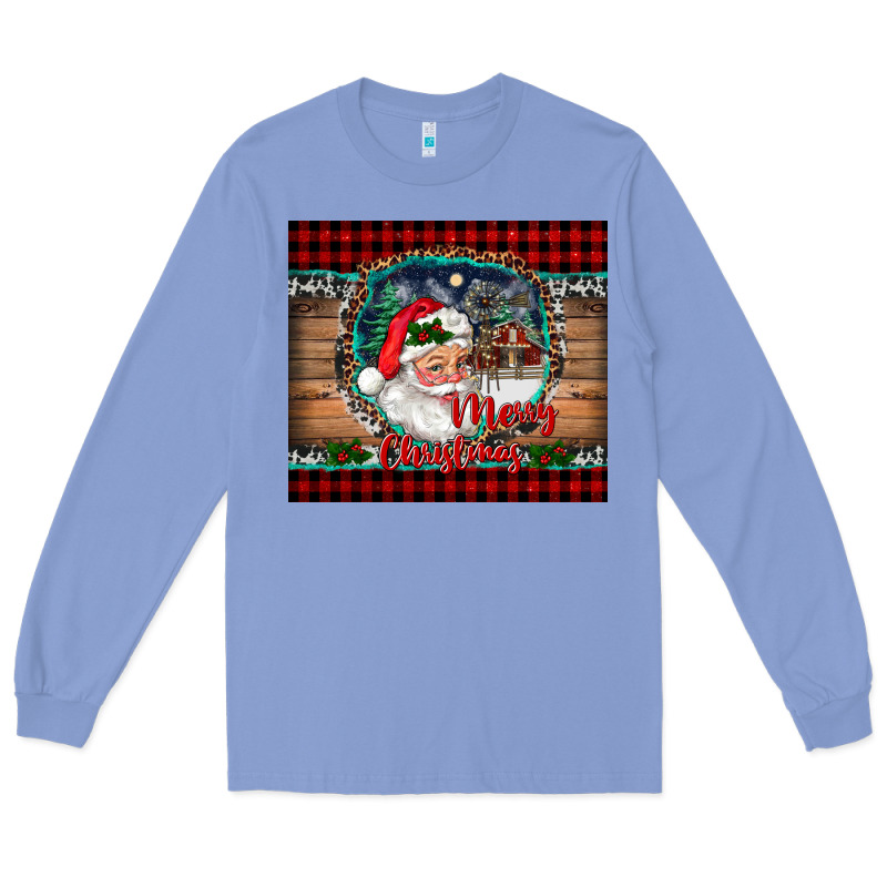 Merry Christmas Santa And Farm Long Sleeve Tee by RanaPortraitStore | Teevron