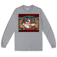Heather Grey merry christmas santa and farm Long Sleeve Tee - RanaPortraitStore