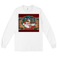 White merry christmas santa and farm Long Sleeve Tee - RanaPortraitStore