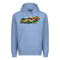 Colony Blue Tennessee Map Sunflower Cactus Serape Premium Hoodie - RanaPortraitStore