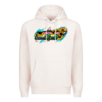 Pale Pink Tennessee Map Sunflower Cactus Serape Premium Hoodie - RanaPortraitStore