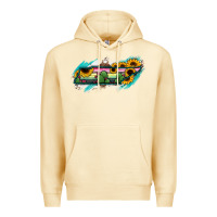 Pina Colada Tennessee Map Sunflower Cactus Serape Premium Hoodie - RanaPortraitStore
