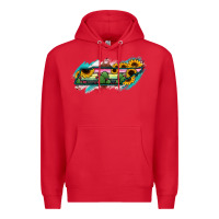 Red Tennessee Map Sunflower Cactus Serape Premium Hoodie - RanaPortraitStore