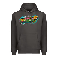 Smoke Tennessee Map Sunflower Cactus Serape Premium Hoodie - RanaPortraitStore