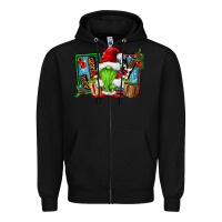 Black joy green gnomes Zipper Hoodie - FaDigitalArtStudio