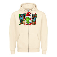 Sandshell joy green gnomes Zipper Hoodie - FaDigitalArtStudio