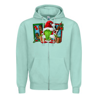 Seafoam joy green gnomes Zipper Hoodie - FaDigitalArtStudio