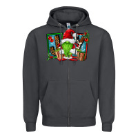 Smoke joy green gnomes Zipper Hoodie - FaDigitalArtStudio