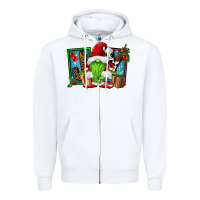 White joy green gnomes Zipper Hoodie - FaDigitalArtStudio