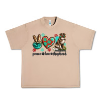 Burro peace love australian shepherd Urban Heavy Tee - texasbilliewilder