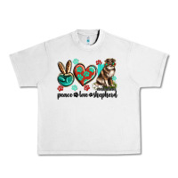 Lunar Rock peace love australian shepherd Urban Heavy Tee - texasbilliewilder