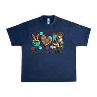 Navy peace love australian shepherd Urban Heavy Tee - texasbilliewilder