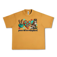 Peanut Butter peace love australian shepherd Urban Heavy Tee - texasbilliewilder