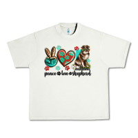 Pistachio peace love australian shepherd Urban Heavy Tee - texasbilliewilder