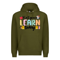 Army Green y'all gonna learn today Premium Hoodie - MaliasSmallBusiness