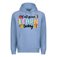 Colony Blue y'all gonna learn today Premium Hoodie - MaliasSmallBusiness