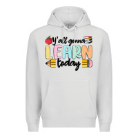 Dove Grey y'all gonna learn today Premium Hoodie - MaliasSmallBusiness