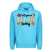 Ocean Blue y'all gonna learn today Premium Hoodie - MaliasSmallBusiness