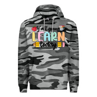 Slate Camo y'all gonna learn today Premium Hoodie - MaliasSmallBusiness