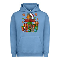 Pigment Pebble Blue The real gift is Jesus Urban Hoodie - NancyCooperArtShop