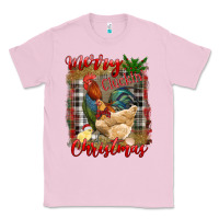 Bubblegum Pink merry cluckin' christmas Classic Tee - RanaPortraitStore