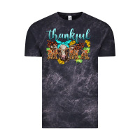 Cloud Black thankful mama cow Vintage Tee - BarkalooDesign