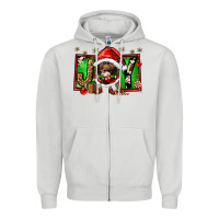 Dove Grey joy afro santa gnomes Zipper Hoodie - FaDigitalArtStudio