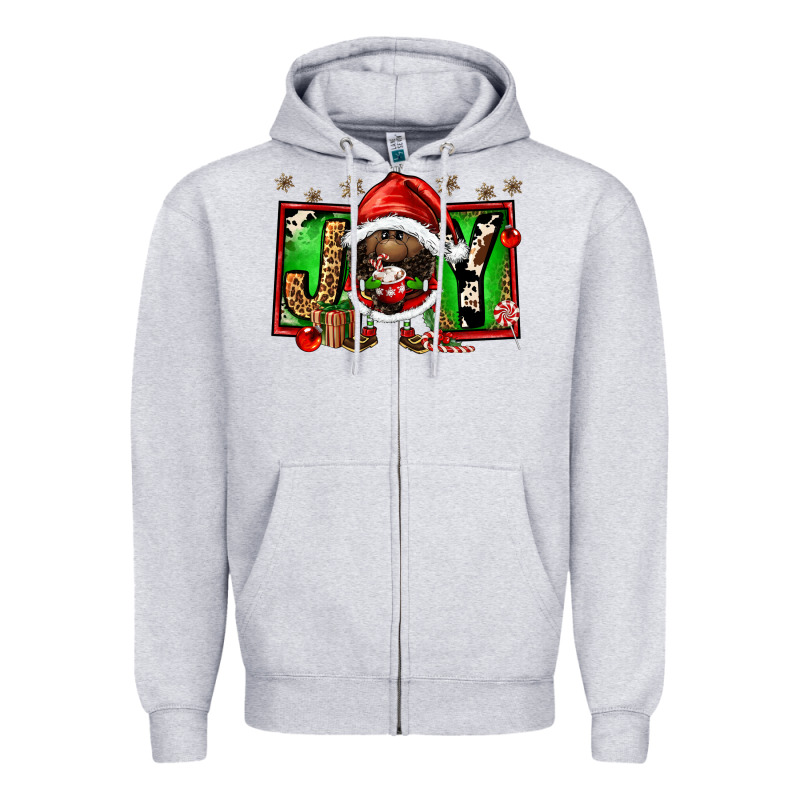 Joy Afro Santa Gnomes Zipper Hoodie by FaDigitalArtStudio | Teevron