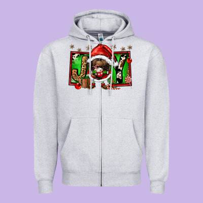 Joy Afro Santa Gnomes Zipper Hoodie Designed By Fadigitalartstudio