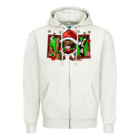 Oatmeal Heather joy afro santa gnomes Zipper Hoodie - FaDigitalArtStudio