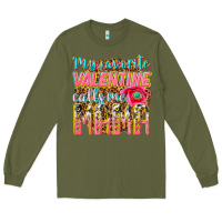 Army Green my favorite calls me mama Long Sleeve Tee - texasbilliewilder