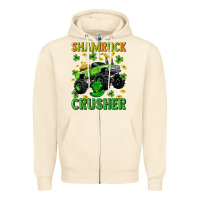 Sandshell st patricks shamrock crusher Zipper Hoodie - Neo Western