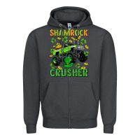 Smoke st patricks shamrock crusher Zipper Hoodie - Neo Western