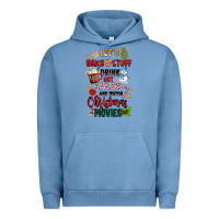 Pigment Pebble Blue let's bake stuff drink hot cocoa and watch christm Urban Hoodie - MaliasSmallBusiness