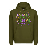 Army Green laissez les bon temps rouler Premium Hoodie - MaliasSmallBusiness