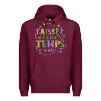 Burgundy laissez les bon temps rouler Premium Hoodie - MaliasSmallBusiness