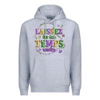 Heather Grey laissez les bon temps rouler Premium Hoodie - MaliasSmallBusiness