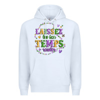 White laissez les bon temps rouler Premium Hoodie - MaliasSmallBusiness