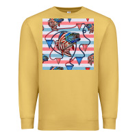 Antique Gold american flag bass Premium Sweatshirt - BundleAndBundleShop