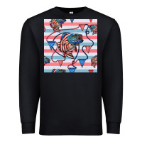 Black american flag bass Premium Sweatshirt - BundleAndBundleShop