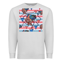 Dove Grey american flag bass Premium Sweatshirt - BundleAndBundleShop