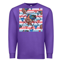 Purple american flag bass Premium Sweatshirt - BundleAndBundleShop
