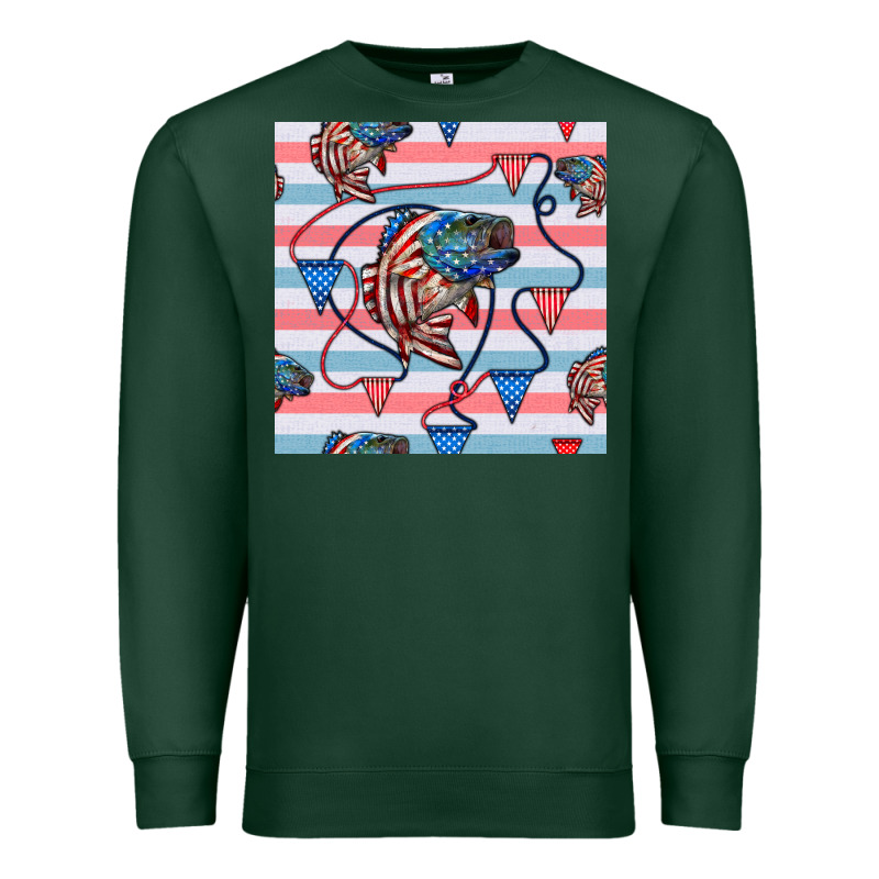 American Flag Bass Premium Sweatshirt by BundleAndBundleShop | Teevron