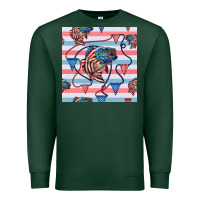 Sports Green american flag bass Premium Sweatshirt - BundleAndBundleShop