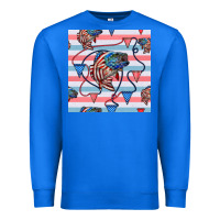 True Royal american flag bass Premium Sweatshirt - BundleAndBundleShop