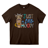 Chocolate Brown just a latte moody Heavy Core Tee - CowhideDigitalArt