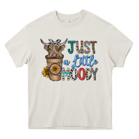 Cream just a latte moody Heavy Core Tee - CowhideDigitalArt