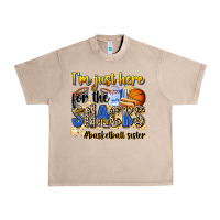 Im Just Here For The Snacks Basketball Sister Urban Heavy Tee | Teevron