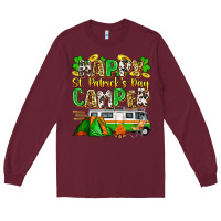 Burgundy happy st. patrick's day camper Long Sleeve Tee - Zillion Design Studio