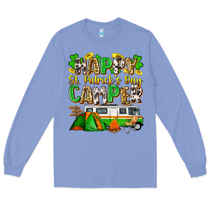 Happy St. Patrick's Day Camper Long Sleeve Tee by Zillion Design Studio | Teevron